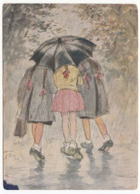 СРСР СССР ^/--/^ Пять косичек 1955 Жуков P /--/ 4 ^_^^^ П'ять косичок 1955 Жуков P /--/ 4 - фото фото фото