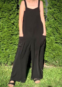 Комбінезони Комбинезоны ^/--/^ Кобінезон Чорний New Look. Oversize Широкі Штани. М розмір ^_^^^ Кобинезон Чёрный New Look. Oversize Широкие Штаны. М размер - фото фото фото