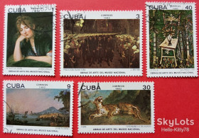 Острівні держави Островные государства ^/--/^ Куба 1982 искусство живопись Mi 2659-2661, 2663-2664 ^_^^^ Куба 1982 мистецтво живопис Mi 2659-2661, 2663-2664 - фото фото фото