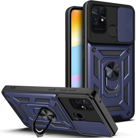 Чохли, бампера Чехлы, бампера ^/--/^ Чохол Fiji Camera Defence для Xiaomi Redmi 10 /--/ C бампер із захистом камери та підставкою Dark Blue ^_^^^ Чехол Fiji Camera Defence для Xiaomi Redmi 10 /--/ C бампер с защитой камеры и подставкой Dark Blue - фото фото фото