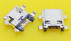 Роз'єми, гнізда Разъемы, гнезда ^/--/^ Разъем micro USB под пайку Samsung   (MC-044) ^_^^^ Роз'єм micro USB під пайку Samsung (MC-044) - фото фото фото