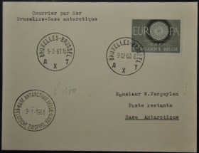 Інше Другое ^/--/^ Бельгия Антарктическая База Европа СЕПТ СГ 1960 1961 ^_^^^ Бельгія Антарктична База Європа СЕПТ СГ 1960 1961 - фото фото фото
