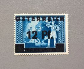 Фауна Фауна ^/--/^ Австрия Лошадь Надпечатка 1945 ^_^^^ Австрія Кінь Надпечатка 1945 - фото фото фото