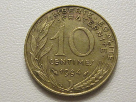 Франція Франция ^/--/^ Франция 10 сантимов 1994 года. Дельфин 38229 ^_^^^ Франція 10 сантимів 1994 року. Дельфін 38229 - фото фото фото