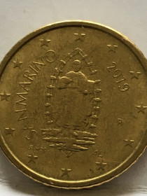 Сан-Марино Сан-Марино ^/--/^ 50 Євроцентів 2019 рік. Сан-Марино. ^_^^^ 50 Евроцентов 2019 год. Сан-Марино. - фото фото фото