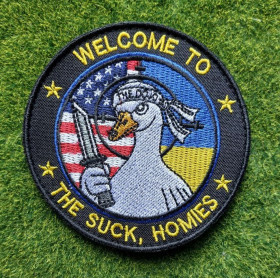 Інше Другое ^/--/^ Шеврон Украина WELCOME TO  THE SUCK, HOMIES № 3768 ^_^^^ Шеврон Украина WELCOME TO THE SUCK, HOMIES No 3768 - фото фото фото