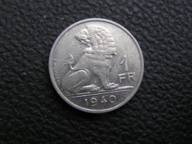 Бельгія Бельгия ^/--/^ 1 франк Бельгия 1940 г ^_^^^ 1 франк Бельгія 1940 - фото фото фото