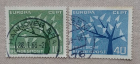 НДР, ФРН ГДР, ФРГ ^/--/^ Германия 1962 г - Европа   (CEPT), гаш ^_^^^ Німеччина 1962 — Європа (CEPT), гаш - фото фото фото