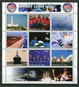 Освоєння космосу Освоение космоса ^/--/^ Нигер Niger Space 1999 Kennedi space center MNH ^_^^^ Нігер Niger Space 1999 Kennedi space center MNH - фото фото фото