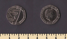 Єлизавета II (після ) Елизавета II (после ) ^/--/^ Великобритания 20 пенсов 2014 ^_^^^ Велика Британія 20 пенсів 2014 - фото фото фото