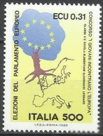 Інші країни Другие страны ^/--/^ Италия 1989 Европа парламент 1 /--/ м. ^_^^^ Італія 1989 Європа парламент 1 /--/ м. - фото фото фото