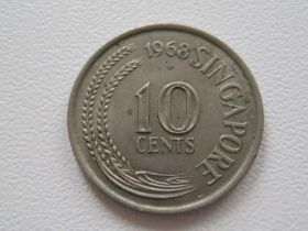 Сінгапур Сингапур ^/--/^ Сингапур 10 центов 1968 года #16164 ^_^^^ Сінгапур 10 центів 1968 року #16164 - фото фото фото