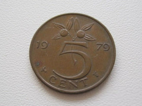 Нідерланди Нидерланды ^/--/^ Нидерланды 5 центов 1979 года 23226 ^_^^^ Нідерланди 5 центів 1979 року 23226 - фото фото фото