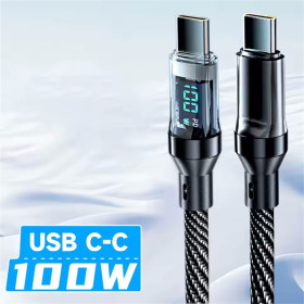 Кабелі Кабели ^/--/^ Кабель шнур USB NNBILI 6 /--/ A 120 /--/ W USB С Type C TypeC 1 метра c дисплеем индикацией мощности Fast Charging прозрачный разьем ^_^^^ Кабель шнур USB NNBILI 6 /--/ A 120 /--/ W USB З Type C TypeC 1 метра c дисплеєм індикацією потужності Fast Charging прозорий роз'єм - фото фото фото