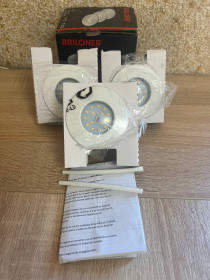Світильники Светильники ^/--/^ BRILONER LED 3 /--/ x /--/ 5,5 /--/ W 3 /--/ x /--/ 470 lm Warm White IP /--/ 44 — комплект із 3 вбудованих світильників, димуються ^_^^^ BRILONER LED 3 /--/ x /--/ 5,5 /--/ W 3 /--/ x /--/ 470 lm Warm White IP /--/ 44 — комплект из 3 встроенных светильников, дымируются - фото фото фото