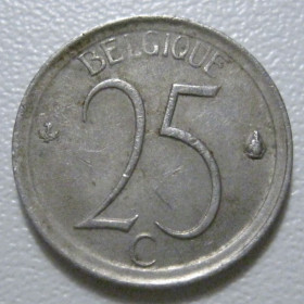 Бельгія Бельгия ^/--/^ Бельгія 25 сантимів 1972 року Belgique 42360 ^_^^^ Бельгия 25 сантимов 1972 года Belgique 42360 - фото фото фото