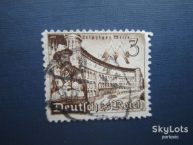 Третій Рейх (-) Третий Рейх (-) ^/--/^ Марка Німеччина Рейх 1940 Весняний ярмарок Лейпциг архітектура 3 пф гаш ^_^^^ Марка Германия Рейх 1940 Весенняя ярмарка Лейпциг архитектура 3 пф гаш - фото фото фото