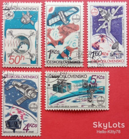 Чехословаччина Чехословакия ^/--/^ Чехословакия 1980 космос Mi 2558-2562 ^_^^^ Чехословаччина 1980 космос Mi 2558-2562 - фото фото фото