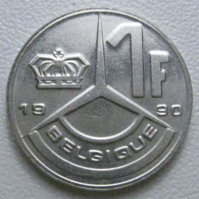 Бельгія Бельгия ^/--/^ Бельгія 1 франк 1990 року Belgique 42770 ^_^^^ Бельгия 1 франк 1990 года Belgique 42770 - фото фото фото