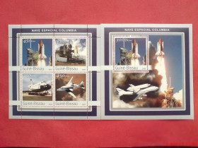 Освоєння космосу Освоение космоса ^/--/^ Гвинея Биссау Guinea-Bissau  Space  2003 Mi 2072-2075  Bl 385 MNH Cv 16 ^_^^^ Гвінея Біссау Guinea-Bissau Space 2003 Mi 2072-2075 Bl 385 MNH Cv 16 - фото фото фото