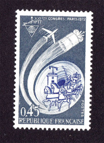 Освоєння космосу Освоение космоса ^/--/^ Космос. Франция  1972 г  MNH - ^_^^^ Космос. Франція 1972 MNH - фото фото фото