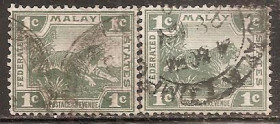 Інші країни Другие страны ^/--/^ Малайская федерация 1906 Sc.38,38 /--/ b гаш. ^_^^^ Малайська федерація 1906 Sc.38,38 /--/ b гаш. - фото фото фото