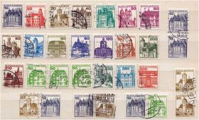 НДР, ФРН ГДР, ФРГ ^/--/^ ZM Германия 1977 - 1979 гг - стандарт - гаш. - архитектура ^_^^^ ZM Німеччина 1977 - 1979 рр. - стандарт - гаш. - архітектура - фото фото фото