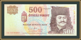 Угорщина Венгрия ^/--/^ Венгрия 500 форинтов 2008 P-196  (196 /--/ b) UNC ^_^^^ Угорщина 500 форинтів 2008 P-196 (196 /--/ b) UNC - фото фото фото