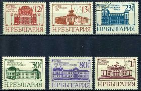 Архітектура Архитектура ^/--/^ Болгария. Монументальные здания в Софии  (серия) 1977 г. ^_^^^ Болгарія. Архітектура (серія) 1977 - фото фото фото