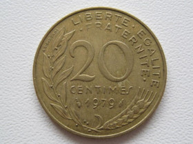 Франція Франция ^/--/^ Франция 20 сантимов 1979 года 35877 ^_^^^ Франція 20 сантимів 1979 35877 - фото фото фото