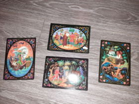 СРСР СССР ^/--/^ Открытка СССР Палех 4 шт 1981 /--/ г. ^_^^^ Листівка СРСР Палех 4 шт 1981 /--/ р. - фото фото фото