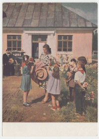 СРСР СССР ^/--/^ Приезд новой учительницы 1957 Бальтерманц P /--/ 10 ^_^^^ Приїзд нової вчительки 1957 Бальтерманц P /--/ 10 - фото фото фото