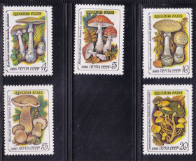 СРСР - СССР - ^/--/^ СССР  1986 г   MNH - грибы ^_^^^ СРСР 1986 MNH - гриби - фото фото фото