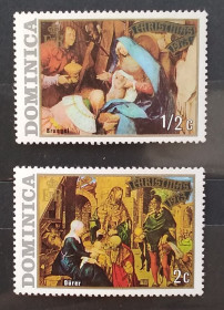 Мистецтво Искусство ^/--/^ Доминика 1973 г - Рождество ^_^^^ Домініка 1973 — Різдво - фото фото фото