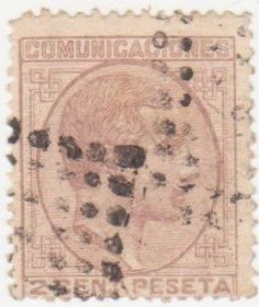 Іспанія Испания ^/--/^ Испания 1878 /--/ г. № 165 rашеная ^_^^^ Іспанія 1878 /--/ р. No 165 rашена - фото фото фото