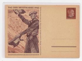 Тематичні колекції Тематические коллекции ^/--/^ Флот EU Германия  1942 г - ПК с ОМ - надпечатка на марке УКРАИНА - ^_^^^ Флот EU Німеччина 1942 р - ПК з ОМ - наддрук на марці УКРАЇНА - - фото фото фото
