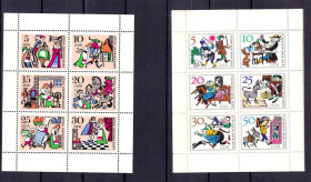НДР, ФРН ГДР, ФРГ ^/--/^ Германия  ГДР / DDR   MNH -  14 блоков - сказки - 7 сканов ^_^^^ Німеччина НДР / DDR MNH - 14 блоків - казки - 7 сканів - фото фото фото
