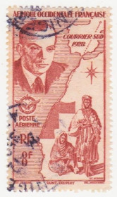 Франція Франция ^/--/^ Франция Колонии  (Западная Африка )   1947  г. № 53 гашеная ^_^^^ Франція Колонії (Західна Африка) 1947 р. No 53 гашена - фото фото фото