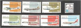 Транспорт Транспорт ^/--/^ Авиация . Мальта  1984 г   MNH - серия ^_^^^ Мальта 1984 MNH - серія - фото фото фото