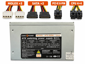 Блоки живлення Блоки питания ^/--/^ Б/У Блок живлення Logic Power ATX-500 / 12 /--/ cm / 500 /--/ W / 2×Molex / 2×SATA / PCI-E 6 pin / CPU 4+4 pin / 120 мм код.q /--/ 907 ^_^^^ Б/У Блок питания Logic Power ATX-500 / 12 /--/ cm / 500 /--/ W / 2×Molex / 2×SATA / PCI-E 6 pin / CPU 4+4 pin / 120 мм код.q /--/ 907 - фото фото фото