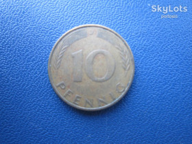 НДР, ФРН ГДР, ФРГ ^/--/^ Монета 10 пфенігів Німеччина ФРН 1973 J ^_^^^ Монета 10 пфеннигов Германия ФРГ 1973 J - фото фото фото