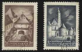 Балканський півострів Балканский полуостров ^/--/^ Югославия  1941 г.№ 454-455 серия гашеная ^_^^^ Югославія 1941 р. No 454-455 серія гашена - фото фото фото