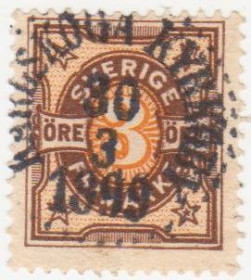 Інші країни Другие страны ^/--/^ Швеция 1892 г. № 52 гашеная ^_^^^ Швеція 1892 р. No 52 гашена - фото фото фото