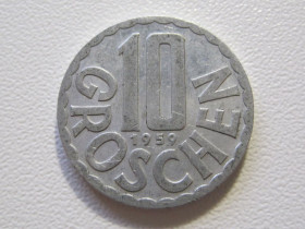 Австрія Австрия ^/--/^ Австрия 10 грошей 1959 года #35356 ^_^^^ Австрія 10 грошей 1959 року #35356 - фото фото фото