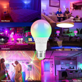Лампи, лампочки Лампы, лампочки ^/--/^ Лампа кольорова із пультом LED RGBW Colorful Bulb E /--/ 27  (светодиодная) ^_^^^ Лампа цветная с пультом LED RGBW Colorful Bulb E /--/ 27 (светодиодная) - фото фото фото