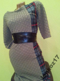 Сукні Платья ^/--/^ Структурное, бежевое платье BURBERRY, Турция, р.42 ^_^^^ Структурна, бежева сукня BURBERRY, Туреччина, р.42 - фото фото фото