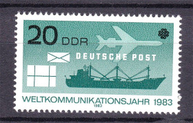 Транспорт Транспорт ^/--/^ Авиация . ГДР / DDR 1983 г  MNH - почта - флот ^_^^^ НДР / DDR 1983 MNH - пошта - флот - фото фото фото