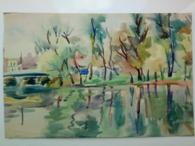 Інше Другое ^/--/^ КАРТИНА 39 см x 25 см. Акварель, бумага, авторская живопись. ^_^^^ КАРТИНА 39 см x 25 см. Акварель, папір, авторський живопис. - фото фото фото