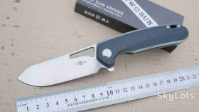 Ножі, мультітули Ножи, мультитулы ^/--/^ TwoSun TS /--/ 380-Titanium+Carbon, M /--/ 390 Satin, Designer: Polynkevych Roman, Ceramic Ball Bearing, Tactical, Flipper, EDC, Frame Lock - фото фото фото