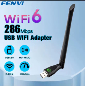 Адаптери Адаптеры ^/--/^ Usb WiFi 6 адаптер FENVI AX /--/ 286 2.4 ГГц ^_^^^ Usb WiFi 6 адаптер FENVI AX /--/ 286 2. 4 ГГц - фото фото фото